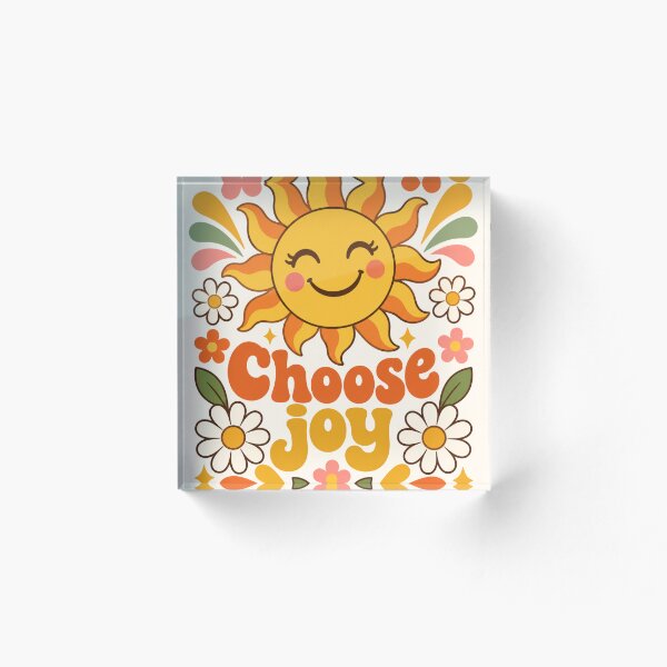Aperçu de l'œuvre Choisissez la citation Joy Retro Sunshine créée et vendue par Willow Sky.