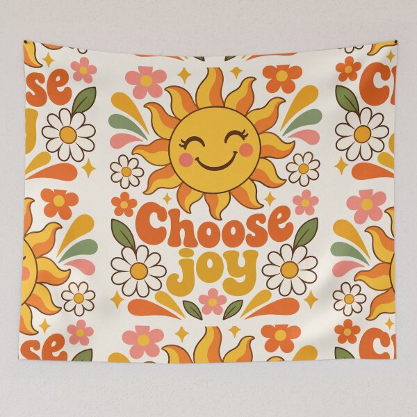 Item preview, Choose Joy Retro Sunshine Quote designed and sold by Willow Sky.