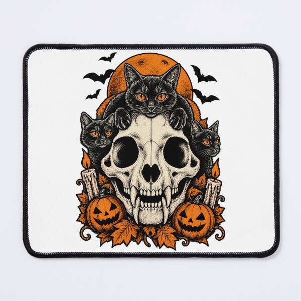 Item preview, Dark Artistic Cat Skull Illustration with Gothic Vibes designed and sold by Covita.