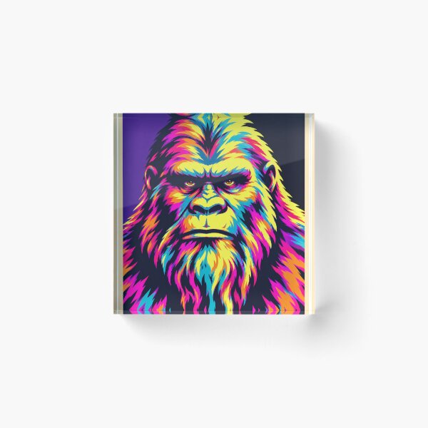 Item preview, Bigfoot Sasquatch Retro Neón Naturaleza Pop Art designed and sold by Swanny's Custom T-shirt and Gift Designs.