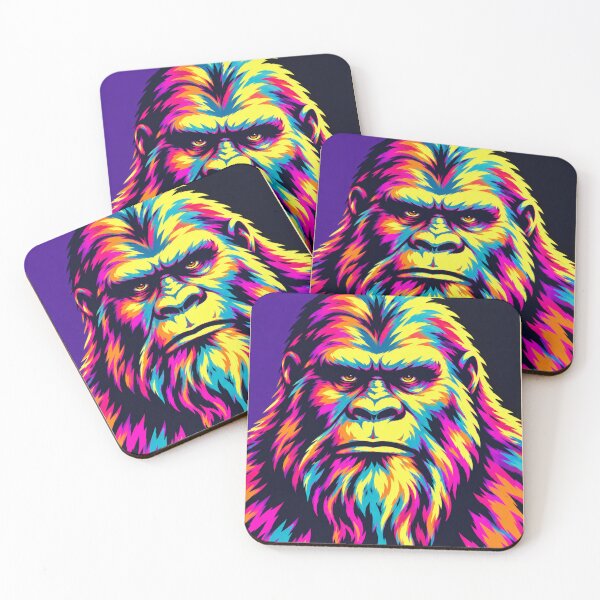 Item preview, Bigfoot Sasquatch Retro Neon Wilderness Pop Art designed and sold by Swanny's Custom T-shirt and Gift Designs.