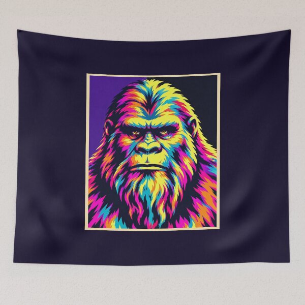 Item preview, Bigfoot Sasquatch Retro Neon Wilderness Pop Art designed and sold by Swanny's Custom T-shirt and Gift Designs.