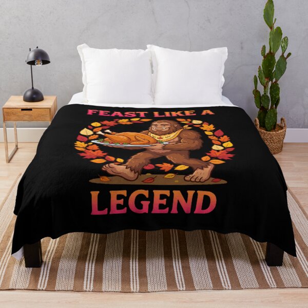 Item preview, Feast Like A Legend Bigfoot Thanksgiving Turkey Fall Design Funny Quote designed and sold by w66aboo.