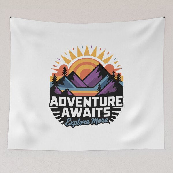 Item preview, Adventure Awaits, Explore More – Travel & Adventure Quote Design designed and sold by Amsafjol.