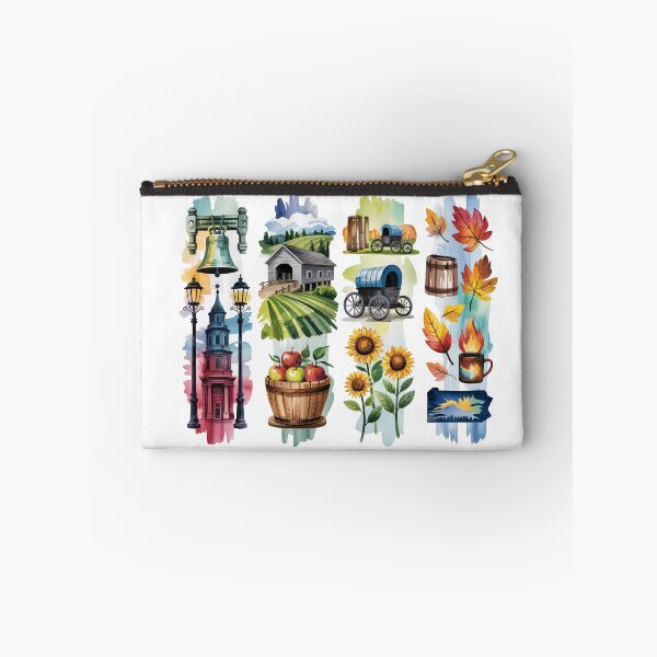 Item preview, Pennsylvania Heritage Watercolor – Liberty Bell & Fall Leaves designed and sold by Marie Gems.