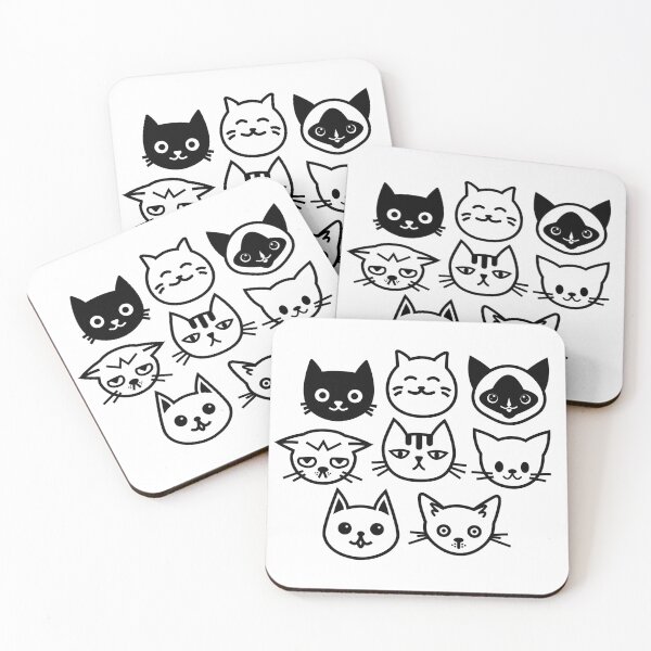 Item preview, 8 minimalist cats together designed and sold by yuretzius.