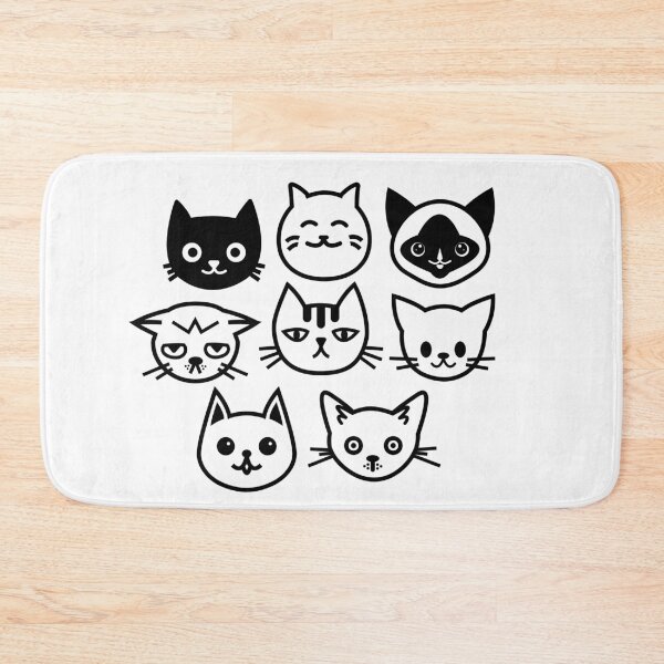 Item preview, 8 minimalist cats together designed and sold by yuretzius.