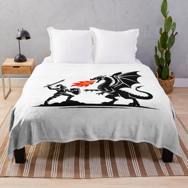 Item preview, Knight vs Dragon Fantasy Medieval Battle Graphic designed and sold by w66aboo.