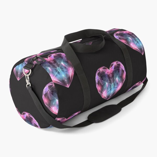 Item preview, a soft, neon heart shaped like a rhombus, glowing in pastel colors designed and sold by RetroWaveArtCo.