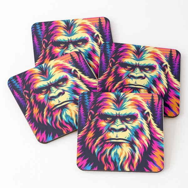 Item preview, Bigfoot Sasquatch Retro Neon Wilderness Pop Art designed and sold by Swanny's Custom T-shirt and Gift Designs.