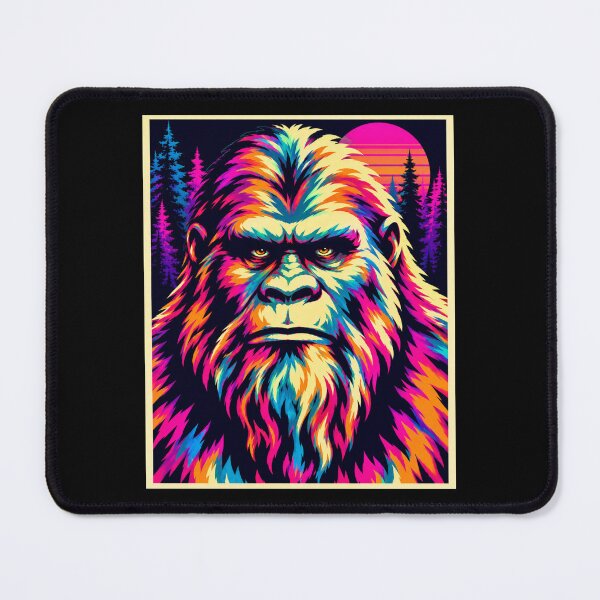 Item preview, Bigfoot Sasquatch Retro Neon Wilderness Pop Art designed and sold by Swanny's Custom T-shirt and Gift Designs.
