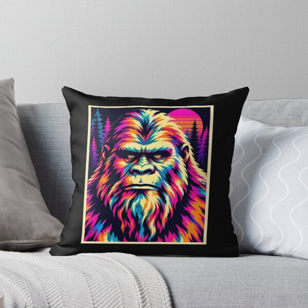 Item preview, Bigfoot Sasquatch Retro Neon Wilderness Pop Art designed and sold by Swanny's Custom T-shirt and Gift Designs.
