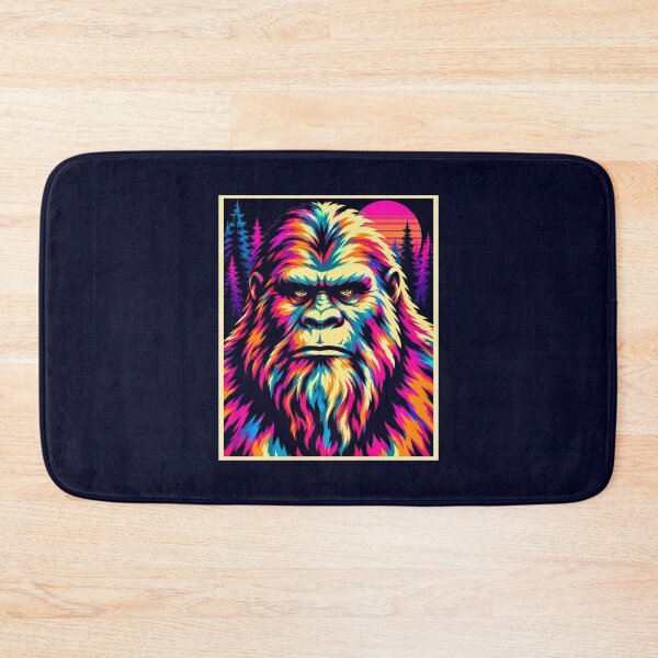 Artikelvorschau, Bigfoot Sasquatch Retro Neon Wildnis Pop Art entworfen und verkauft von Swanny's Custom T-shirt and Gift Designs.