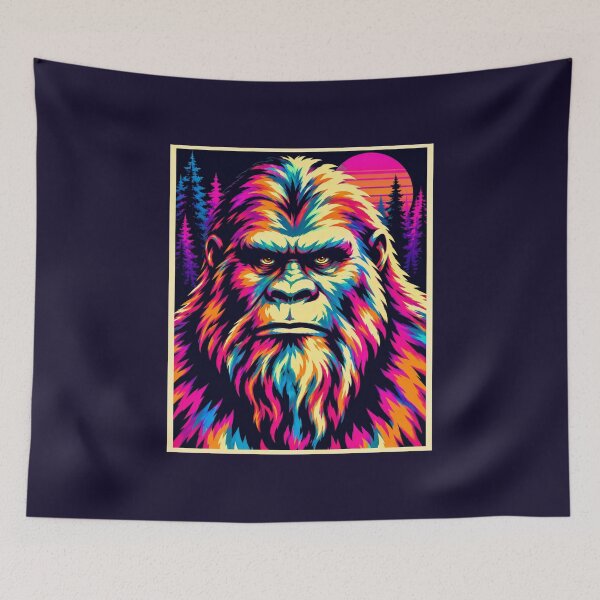 Item preview, Bigfoot Sasquatch Retro Neon Wilderness Pop Art designed and sold by Swanny's Custom T-shirt and Gift Designs.