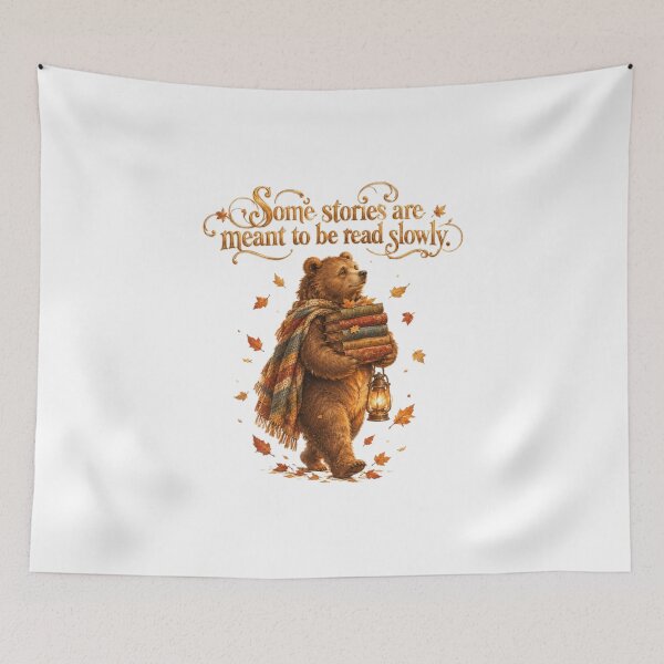 Item preview, Some Stories Are Meant To Be Read Slowly Vintage Bear Bookish designed and sold by AQUILAKREO.