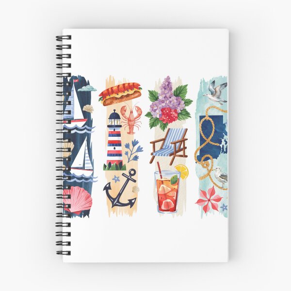 Item preview, Rhode Island Coastal Watercolor – Lighthouse & Sailboats designed and sold by Marie Gems.