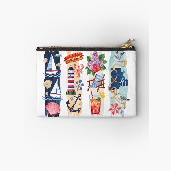 Item preview, Rhode Island Coastal Watercolor – Lighthouse & Sailboats designed and sold by Marie Gems.