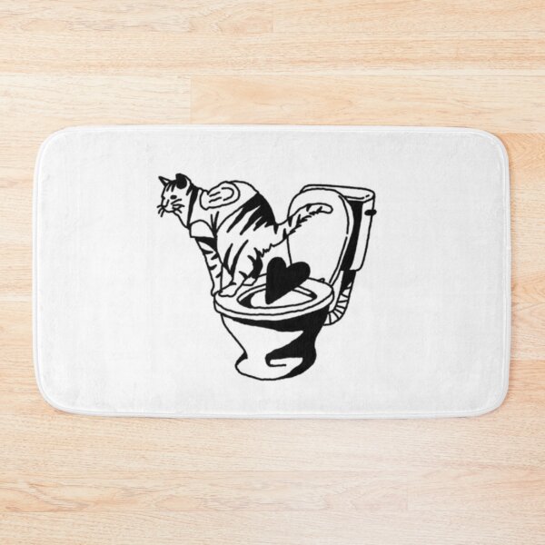 Item preview, Cat Heart Toilet Ironic Underground designed and sold by kolimandianp.