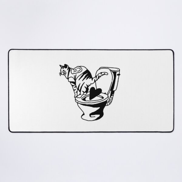 Item preview, Cat Heart Toilet Ironic Underground designed and sold by kolimandianp.