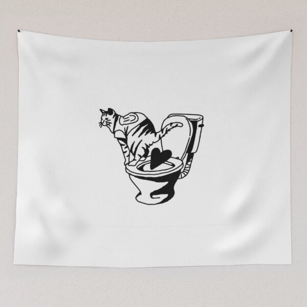 Item preview, Cat Heart Toilet Ironic Underground designed and sold by kolimandianp.