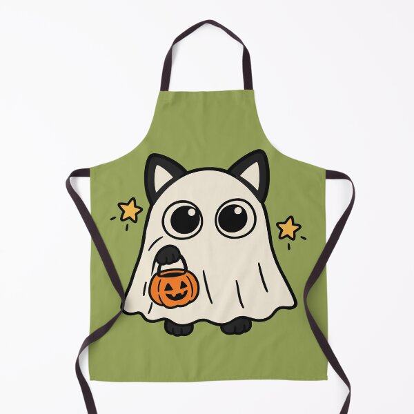 Item preview, Cute Halloween Ghost Holding Pumpkin – Kawaii Spooky Cartoon designed and sold by MewMade.