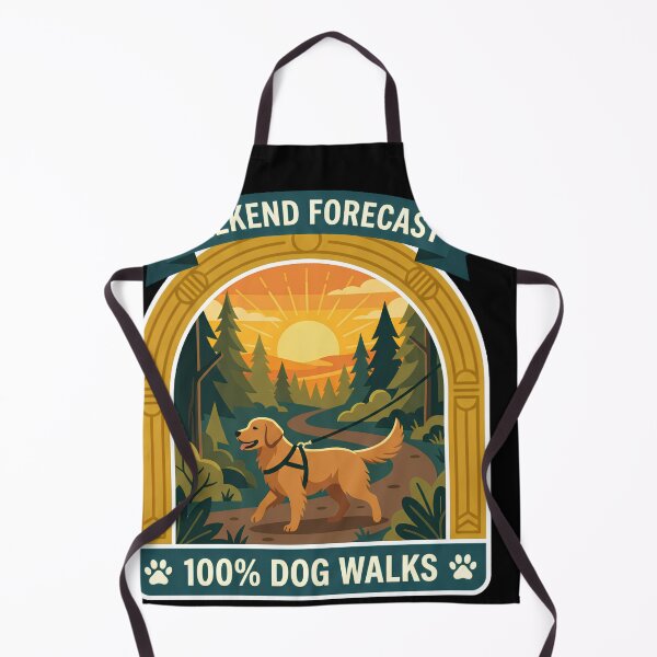 Item preview, Weekend Forecast 100% Dog Walks Funny Dog Funny Quote designed and sold by w66aboo.