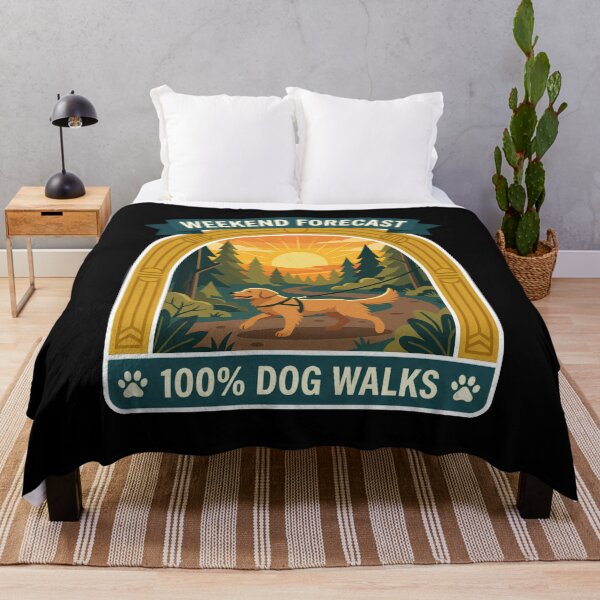 Item preview, Weekend Forecast 100% Dog Walks Funny Dog Funny Quote designed and sold by w66aboo.