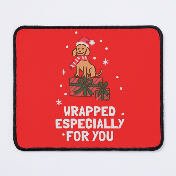Item preview, Puppy in Santa Hat sitting on Christmas Presents designed and sold by monkik.