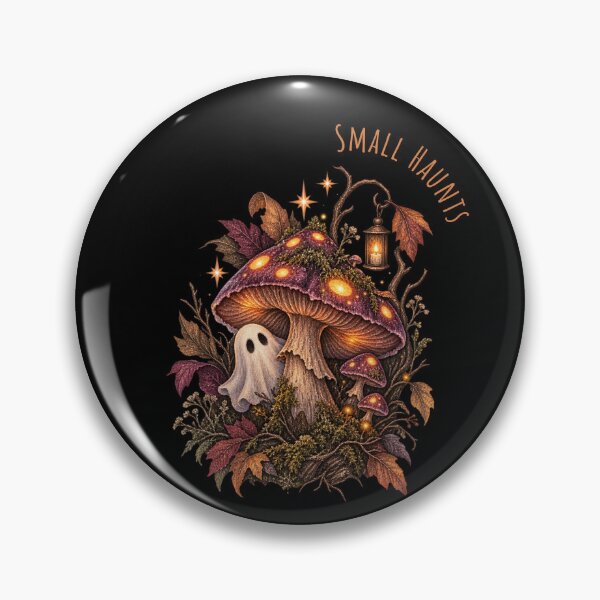 Item preview, Small Haunts Ghost Mushroom Autumn Art designed and sold by mycute-stickers.