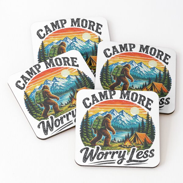 Item preview, Bigfoot Camping Adventure Camp More, Worry Less designed and sold by GabeMountainArt.