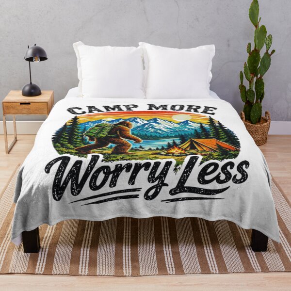 Item preview, Bigfoot Camping Adventure Camp More, Worry Less designed and sold by GabeMountainArt.