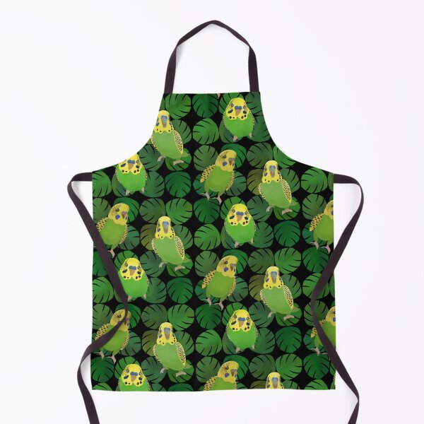Item preview, Green Budgie with monstera leaves Pattern designed and sold by FandomizedRose.