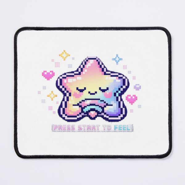 Item preview, Press Start to Feel – Pastel Pixel Star Kawaii Retro Art designed and sold by Sommium .