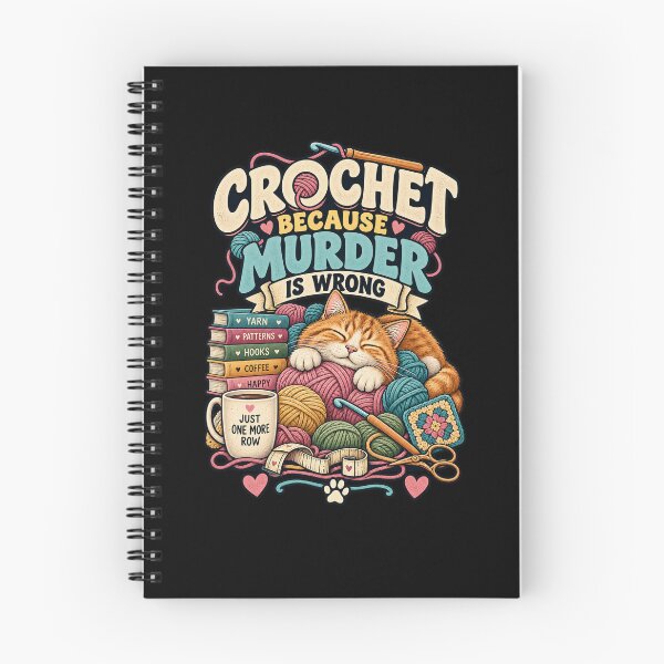 Item preview, Crochet Because Murder Is Wrong - Funny Crochet Cat Gift designed and sold by Ridaelb.