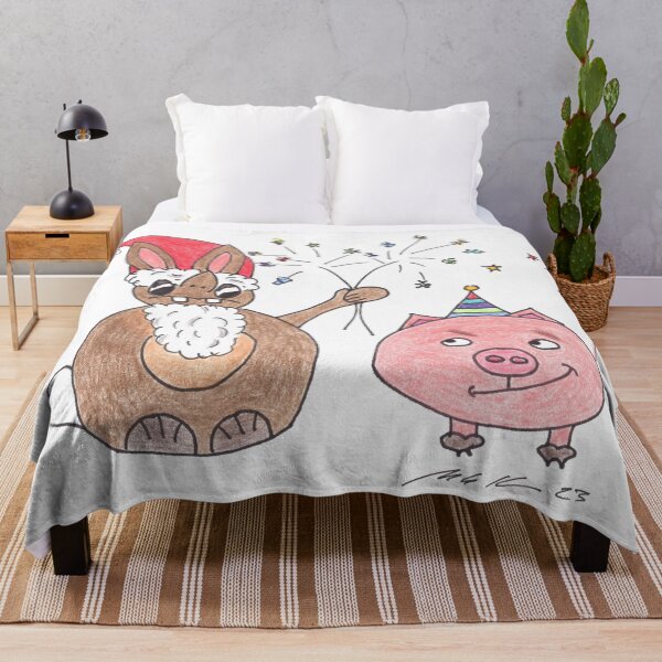 Item preview, Christmas Bunny & lucky Pig - Weihnachtshase & Glücksschwein designed and sold by Anke‘s Bazaar.