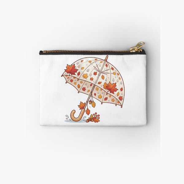 Item preview, Transparent Autumn Umbrella with Fall Maple Leaves Sticker designed and sold by Mellow Doodle Co..