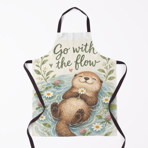 Item preview, Go With the Flow Otter designed and sold by Willow Sky.