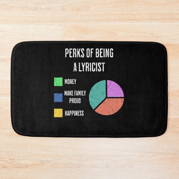 Item preview, Lyricist Job Perks Funny Pie Chart Humor designed and sold by d247.