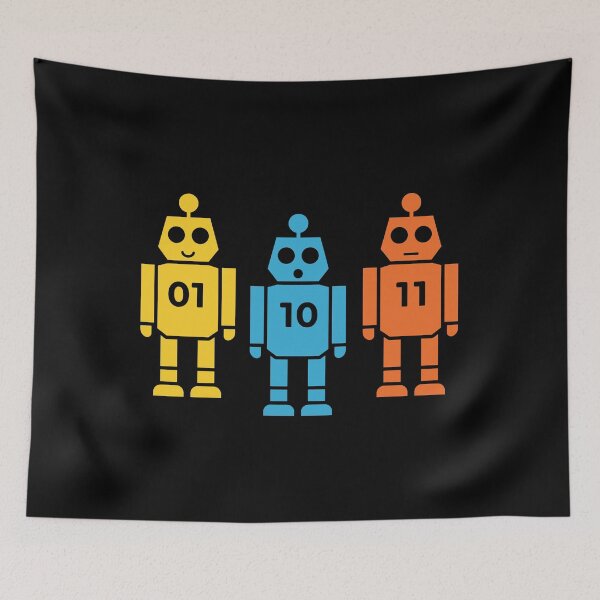 Item preview, Binary 01 10 11 Robot Shirt Meaning designed and sold by Designart68.
