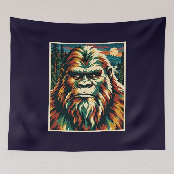 Item preview, Bigfoot Sasquatch Retro Wilderness Pop Art designed and sold by Swanny's Custom T-shirt and Gift Designs.