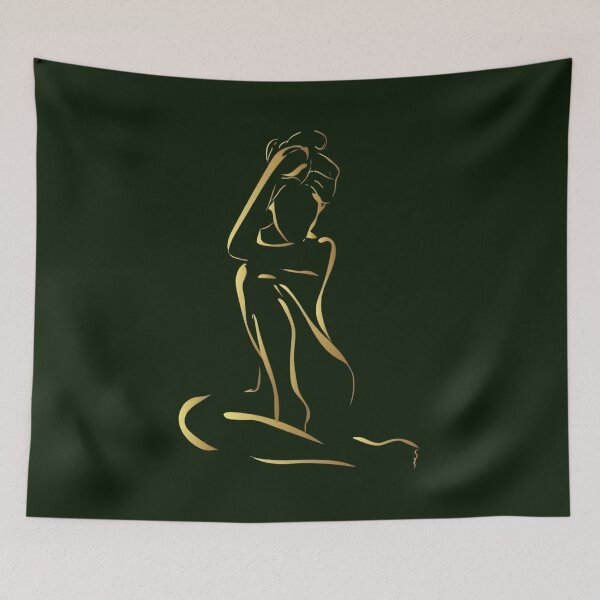Item preview, Elegant Golden Line Art of a Woman designed and sold by DoveArtDesigns.