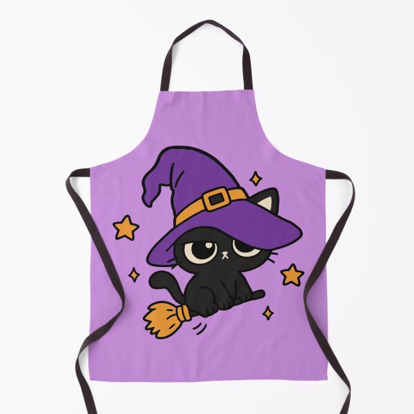 Item preview, Cute Witch Cat Halloween Kawaii Black Cat designed and sold by MewMade.