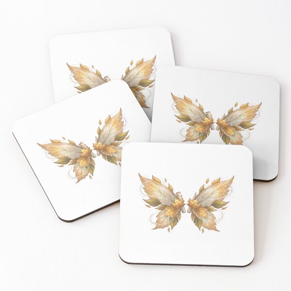 Item preview, Autumn Leaf Fairy Wings Golden Fall Foliage Magic Art designed and sold by Mellow Doodle Co..