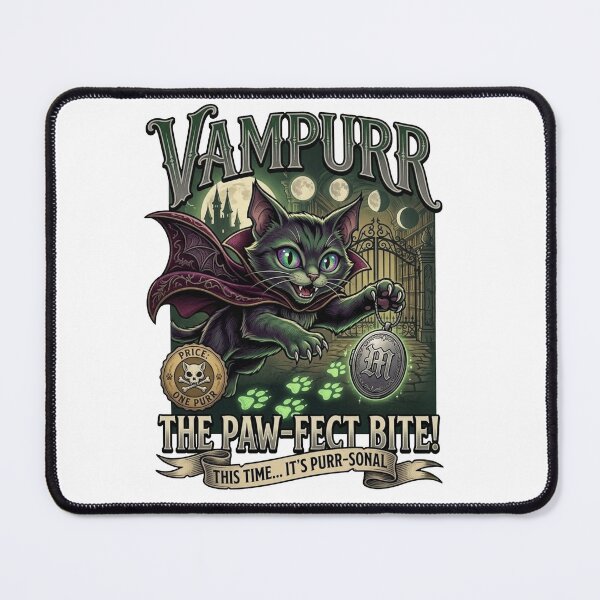 Item preview, Vampurr - The Paw-fect Bite Cute Vampire Cat designed and sold by designwiss.