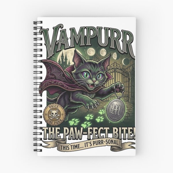 Item preview, Vampurr - The Paw-fect Bite Cute Vampire Cat designed and sold by designwiss.