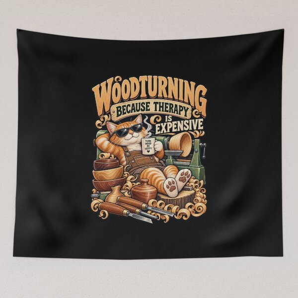 Item preview, Woodturning Because Therapy Is Expensive - Funny Woodturner Gift designed and sold by Ridaelb.