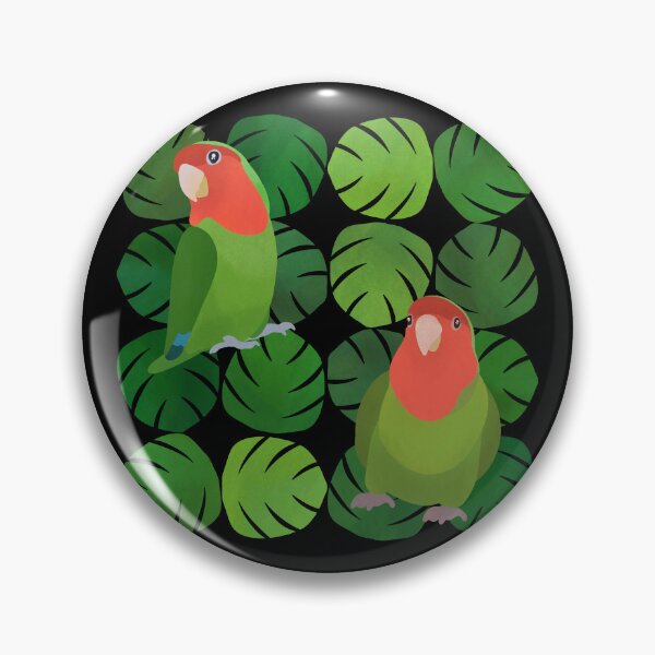 Item preview, Green lovebird with monstera leaves Pattern designed and sold by FandomizedRose.