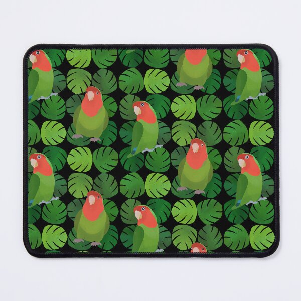 Item preview, Green lovebird with monstera leaves Pattern designed and sold by FandomizedRose.