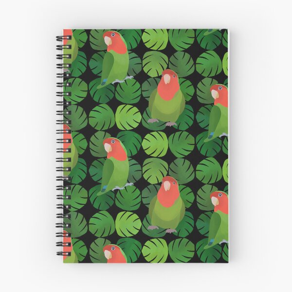 Item preview, Green lovebird with monstera leaves Pattern designed and sold by FandomizedRose.