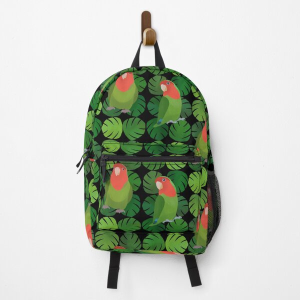 Item preview, Green lovebird with monstera leaves Pattern designed and sold by FandomizedRose.